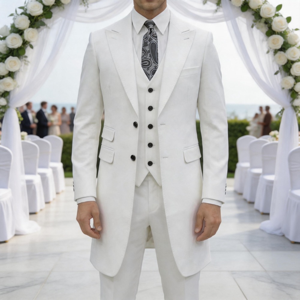 Men Formal Wear For Summer - Slim Fit 3 Pieces Formal Men