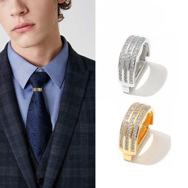 Mens Formal Look - 1PCS Exquisite Metal Tie Ring Elegant