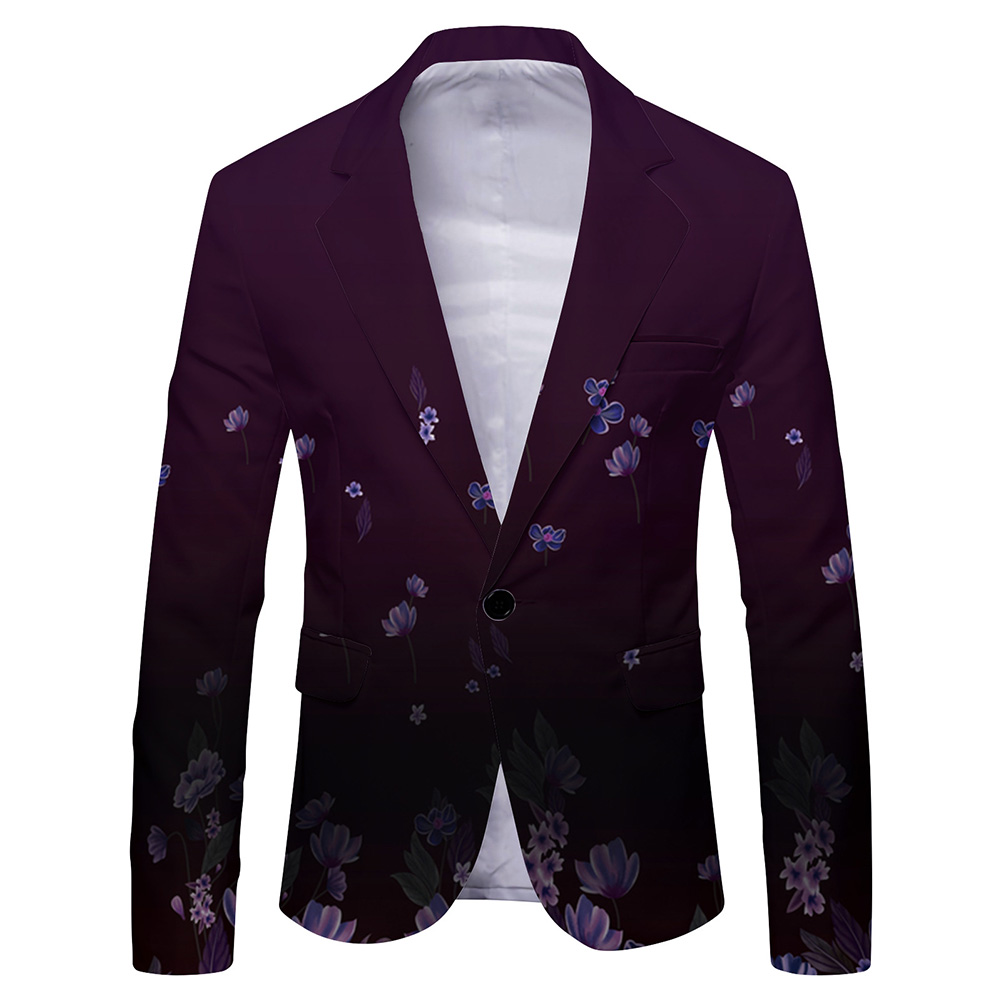 Men\'s Fashionable Printed Bla - Mens Formal Look review and price