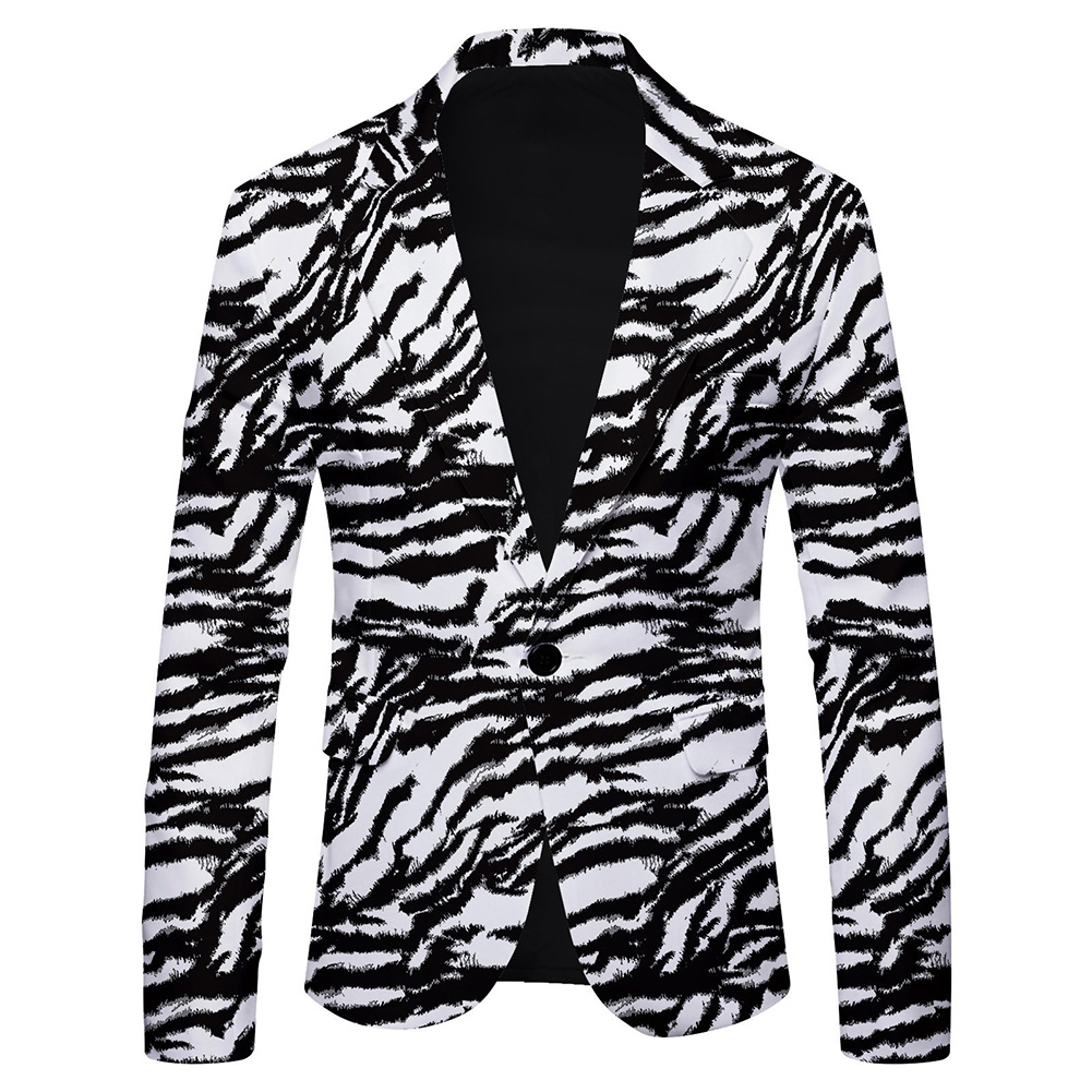 Men\'s Fashionable Printed Bla - Mens Formal Look review and price