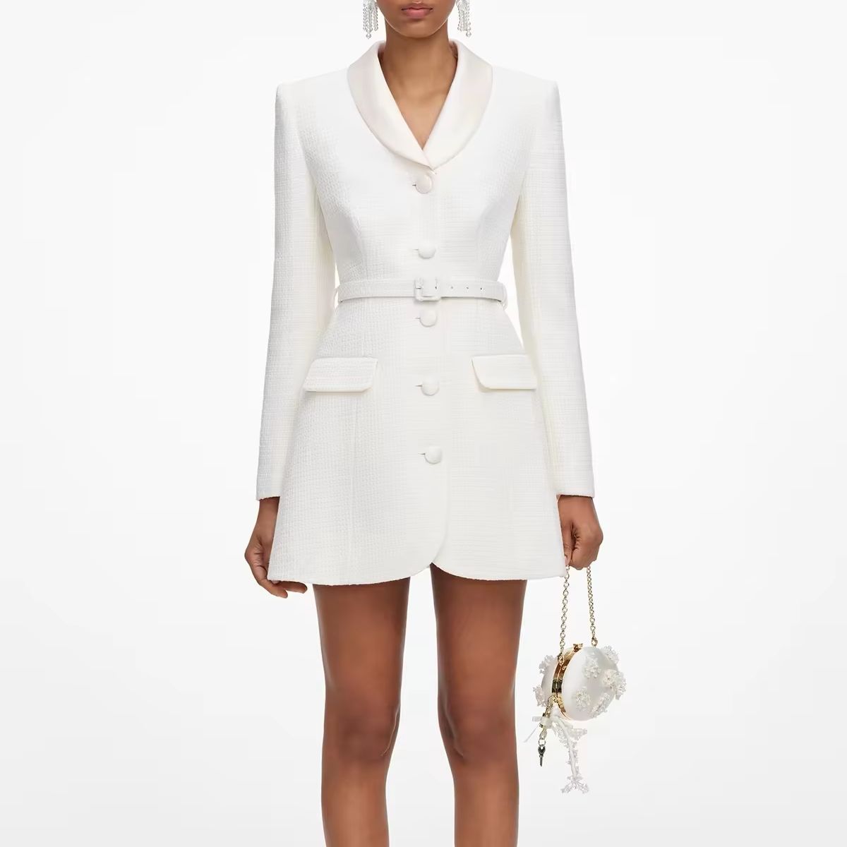 Women Tweed Blazer Mini Dress  - Men'S Formal Wear For Wedding Guest review and price