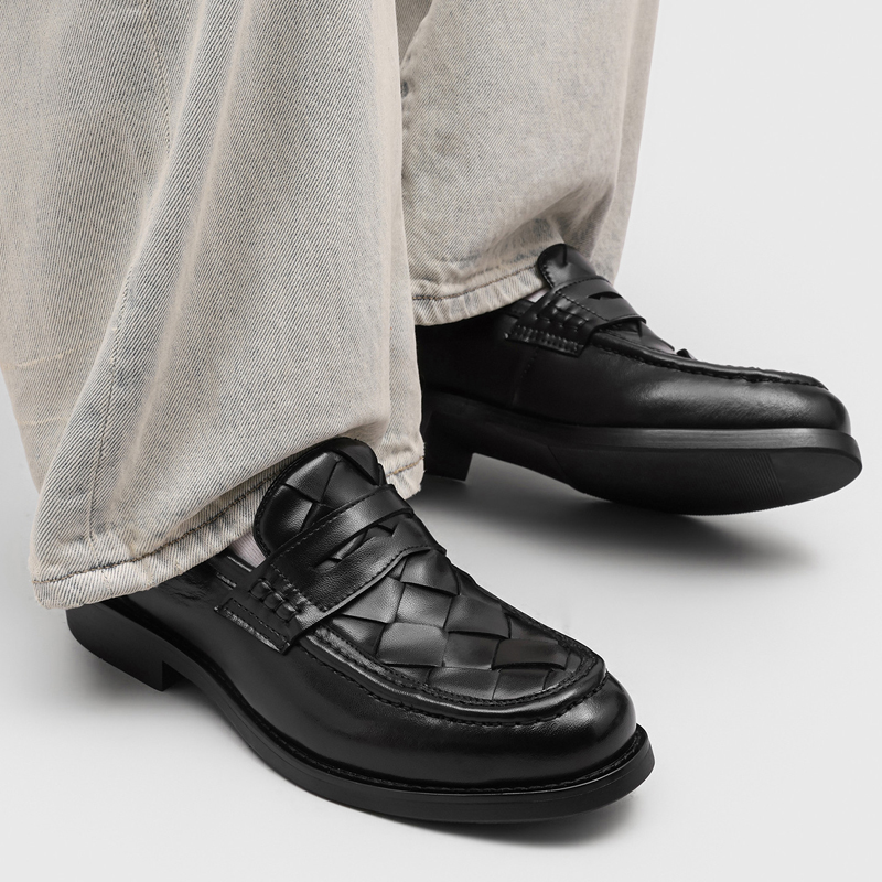 Men handmade woven penny loafe - Men Formal Wear For Summer review and price