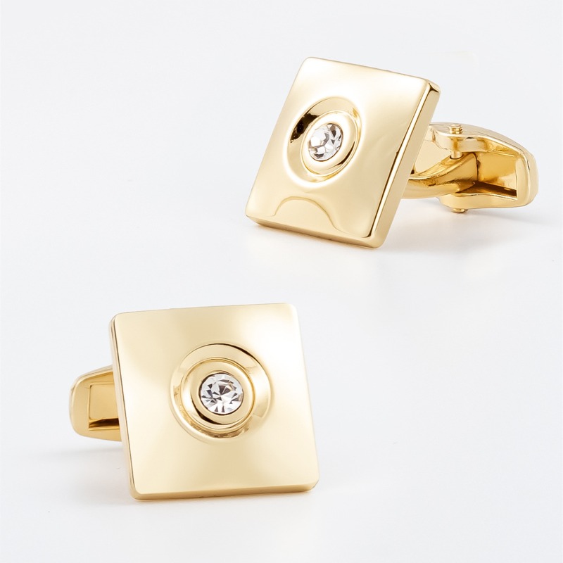 Light Luxury Gold Silver Squar - Cufflinks Silver Set review and price