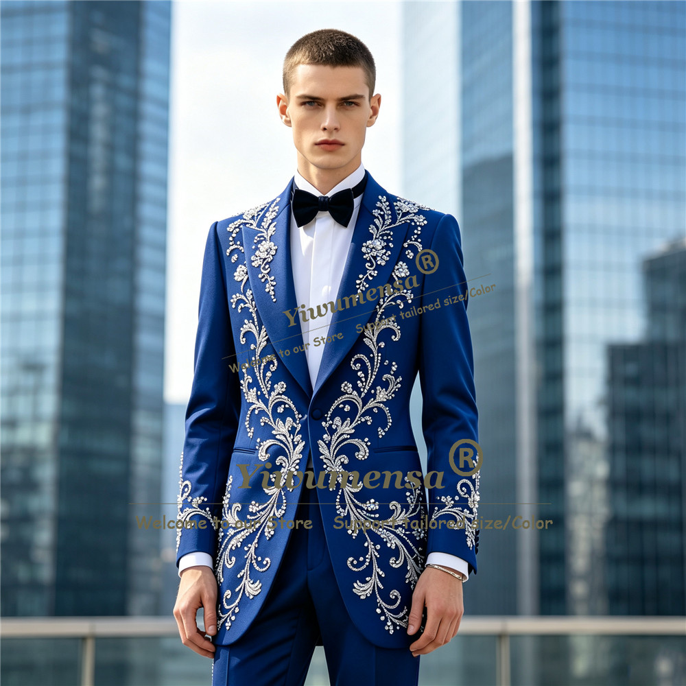 Luxury Crystals Beading Suits  - Men'S Formal Dinner Wear review and price