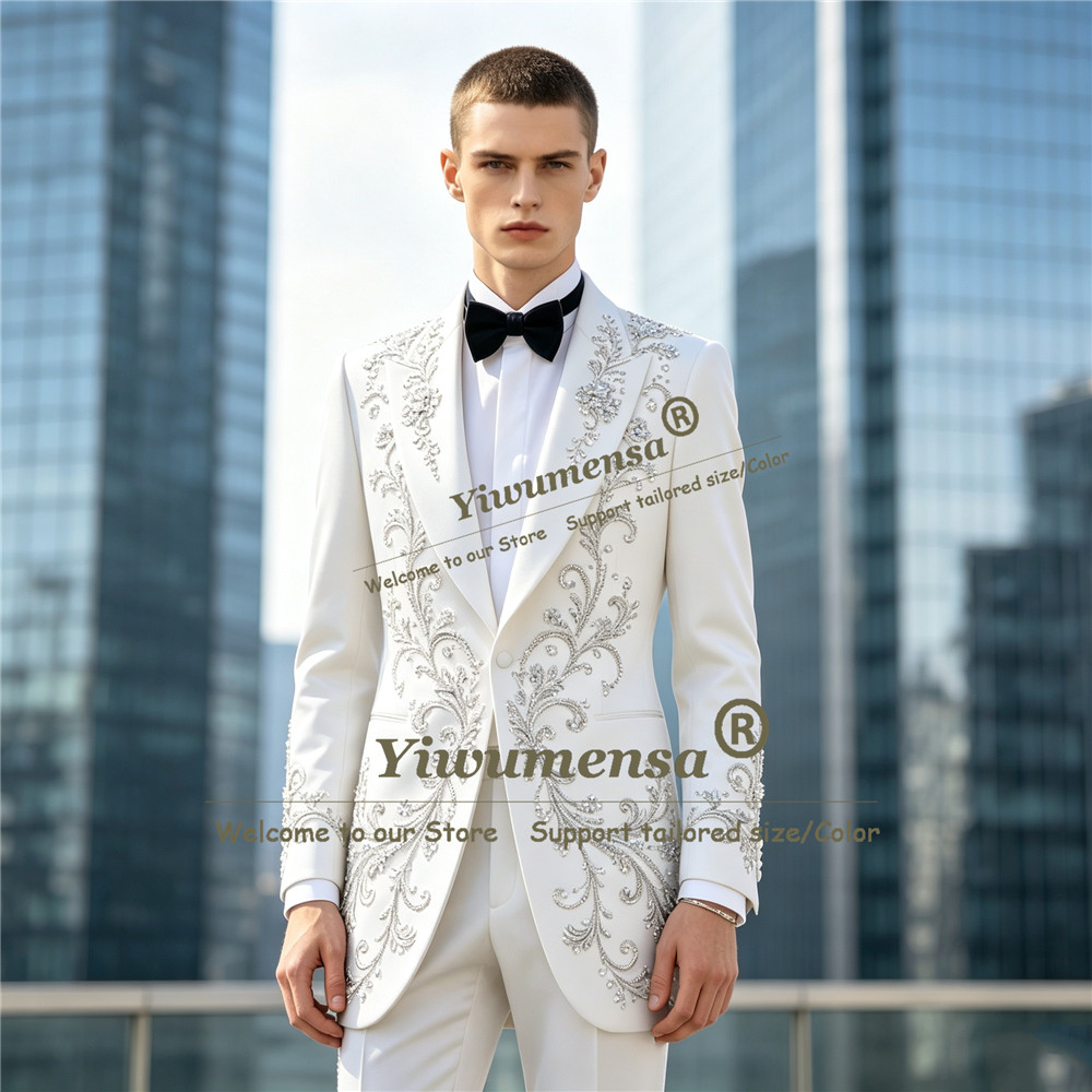 Luxury Crystals Beading Suits  - Men'S Formal Dinner Wear review and price