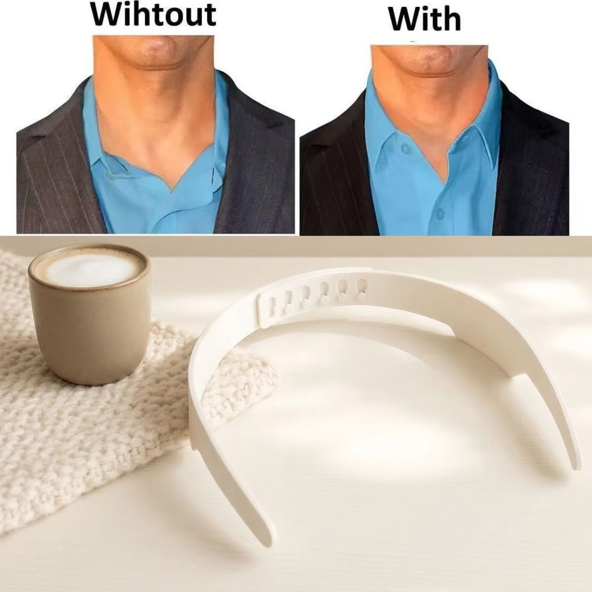 1PC Adjustable PVC Anti‑Curlin - Men Formal Office Wear Shirts review and price
