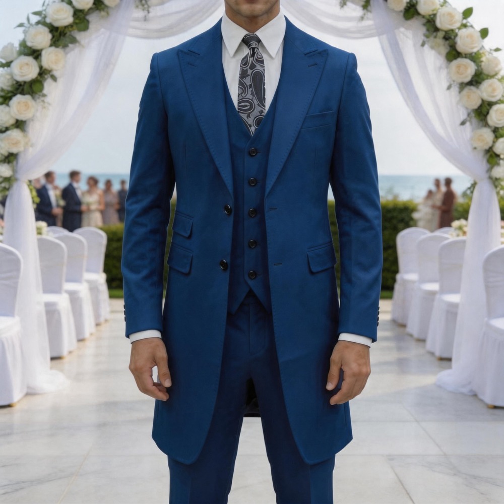Slim Fit 3 Pieces Formal Men S - Men Formal Wear For Summer review and price