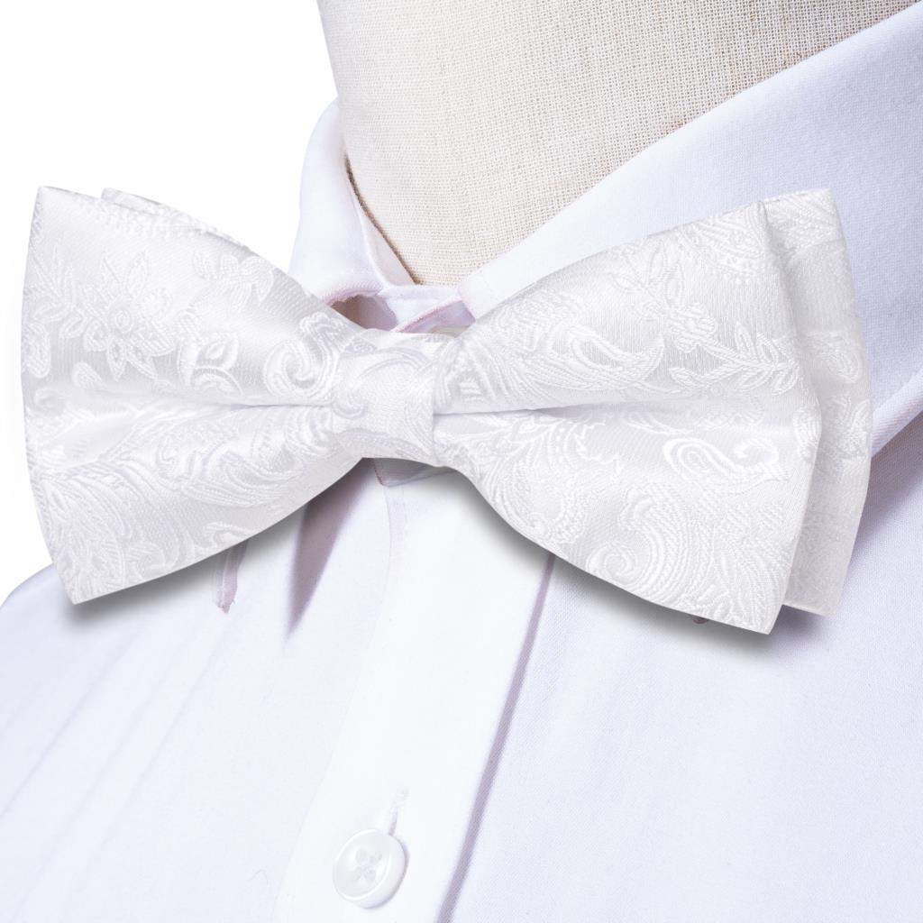 Hi-Tie Mens Bow Tie Hanky Cuff - Cufflinks Silver Set review and price