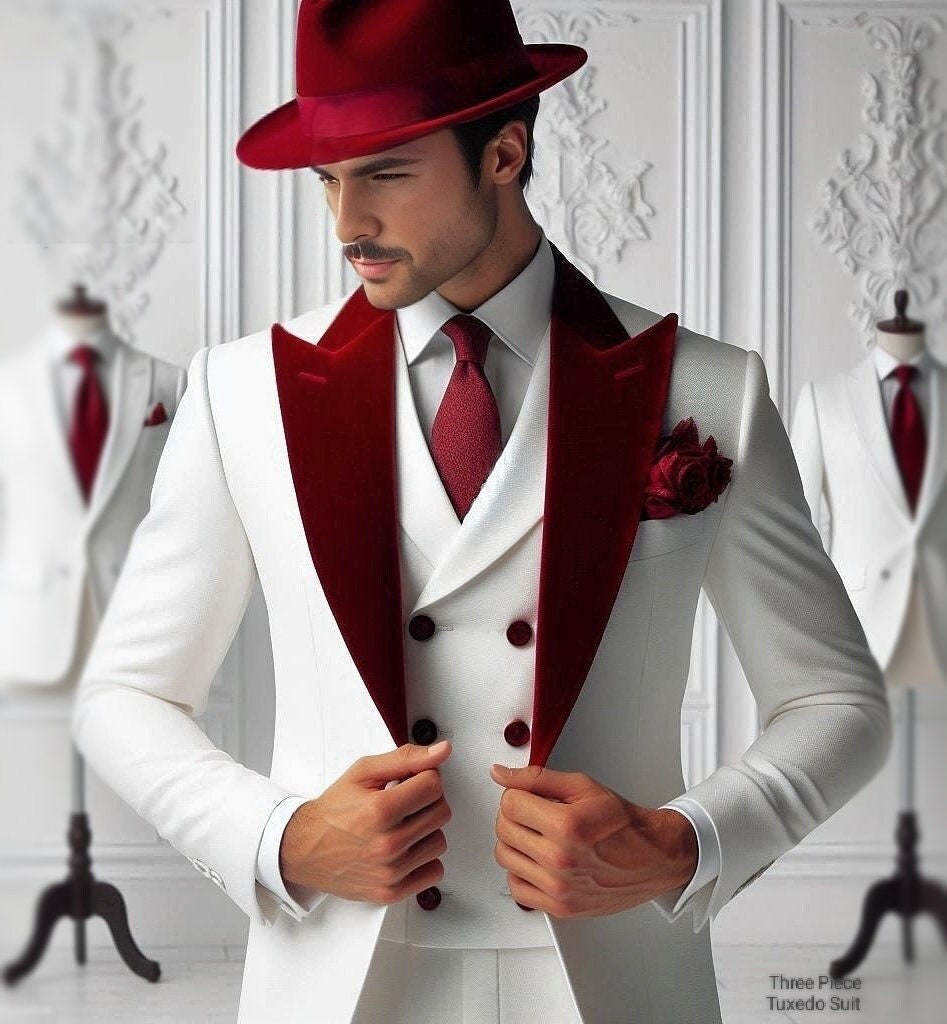 Formal Man Tuxedos Velvet 3 Pc - Men'S Formal Wear For Graduation review and price
