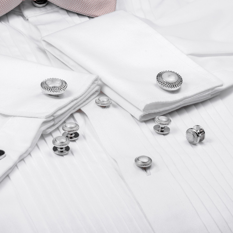 HAWSON Silver Plated Opal Shel - Cufflinks Silver Set review and price