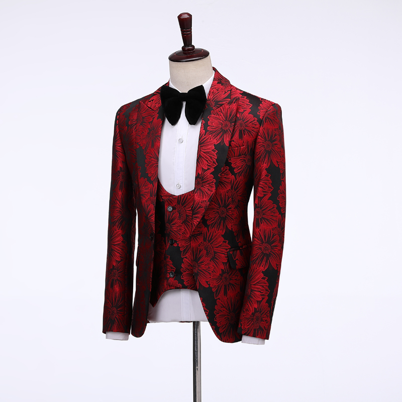 2026 Floral Men's Suits Groom  - Men Formal Wear Jacket review and price