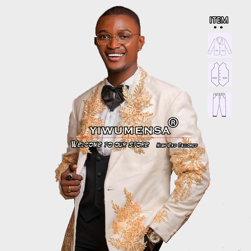 Customized 3 Pieces Suits Men  - Men Formal Wear Jacket review and price