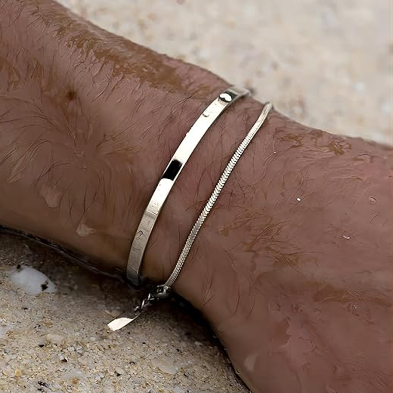 Stackable Bracelets for Men, 9 - Cufflinks Silver Set review and price