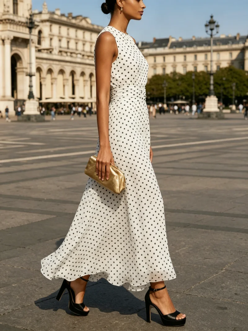 Women's Sleeveless Polka Dot M - Men'S Formal Wear For Wedding Guest review and price