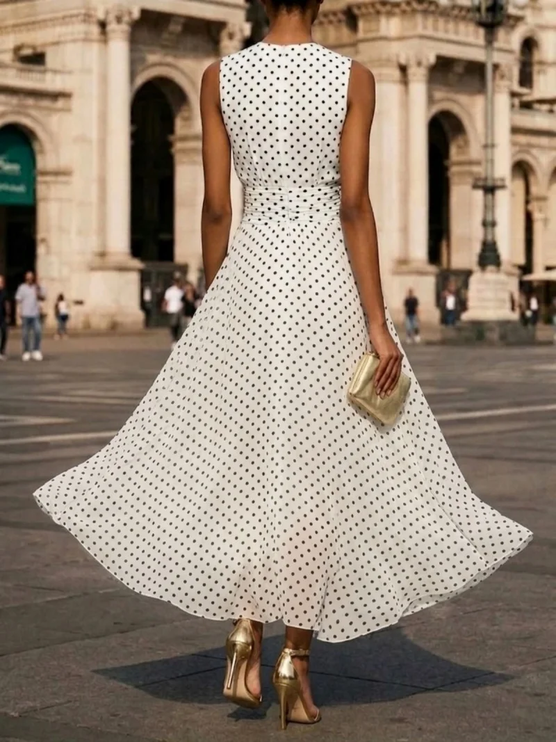 Women's Sleeveless Polka Dot M - Men'S Formal Wear For Wedding Guest review and price