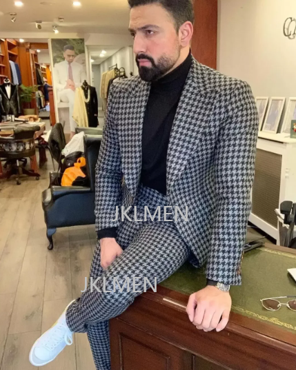 Houndstooth Mens Suits 2PCS We - Men Formal Wear Jacket review and price