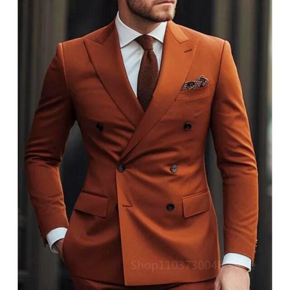 Two-Piece Brown Smoking for Da - Men'S Formal Wear For Graduation review and price