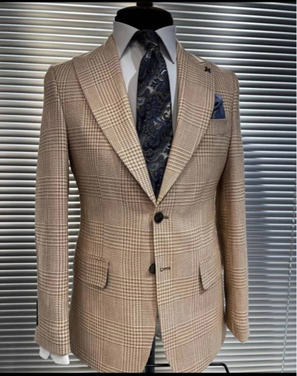 Khaki 2 Pieces Suit Houndstoot - Khaki Formal Wear Men review and price
